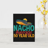 ナチョ平均50歳Cinco De Mayo50誕生 カード (黄色い花)