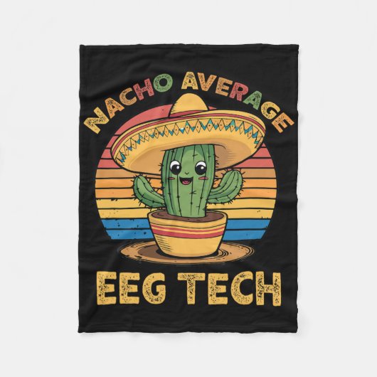 ナチョ平均EegテックメキシコCinco De Mayo Techn フリースブランケット (正面)