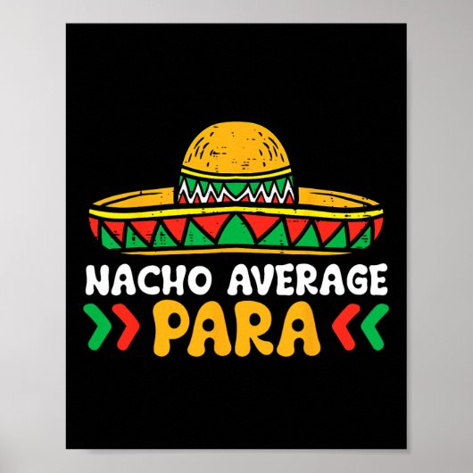 ナチョ平均Para Cinco De Mayo Mexican Fiesta Sq ポスター (正面)