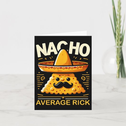 ナチョ平均Rick名メパーソナライズされたキシコおもしろいン カード (正面)