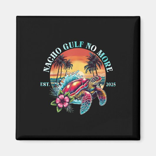 ナチョ湾No More Est 2025 Turtle Gulf Of Usa Bea マグネット (正面)