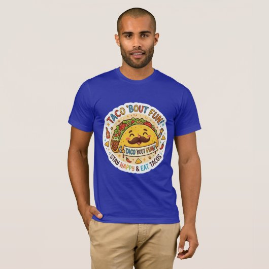 「ナチョ・アベレージ・タコ」おもしろグラフィックTシャツ Tシャツ (正面フル)