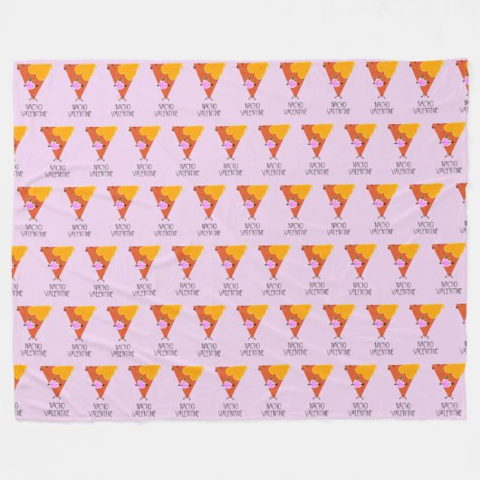 ナチョ・バレンタイン フリースブランケット (正面(横))