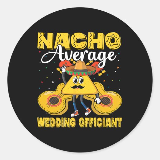 ナチョ・結婚アベレージの公式メキシコCinco De M ラウンドシール (正面)