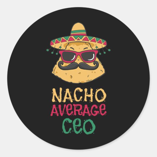 ナチョAverage Ceo Cinco De Mayo ラウンドシール (正面)