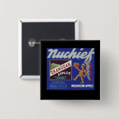 ナチーフリンゴ – ヴィンテージフルーツクラートラベル 缶バッジ (正面&裏面)