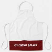 ナッキングファッツのような赤遊いかすり切れた言葉 エプロン (正面)