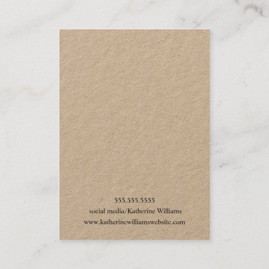 ナックレース表示カード |ひまわりフローラ 名刺 (裏面)