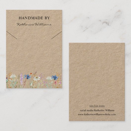 ナックレース表示カード |ワイルドフラワーフローラ 名刺 (正面/裏面)