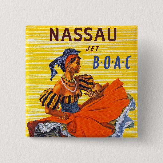 ナッサウのジェット機 缶バッジ (正面)