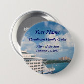 ナッサウの名前をカスタムするのバッジでつながれる 缶バッジ (正面&裏面)