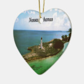 ナッサウバハマの港の灯台 セラミックオーナメント (左)