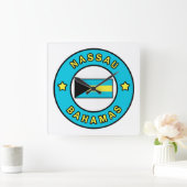 ナッサウバハマ スクエア壁時計 (ホーム)