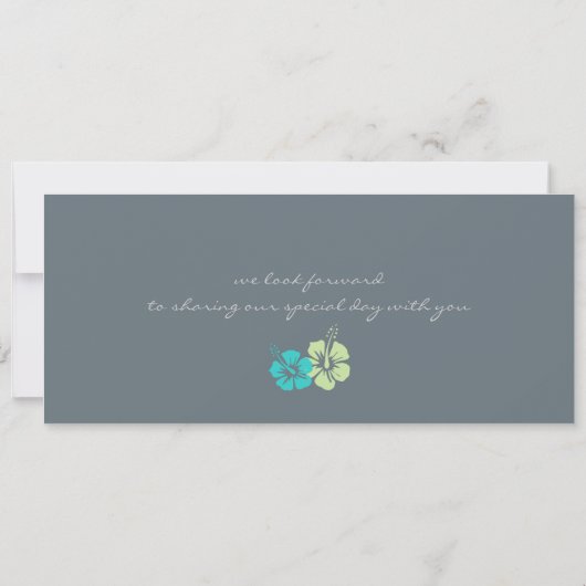 ナッサウボードパス結婚式招待状 招待状 (裏面)