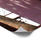 ナッサウ図書館パステルピンクポスタープリント ポスター (角)