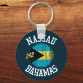 ナッサウ国旗バハマバケーションバハマクルーズ キーホルダー (正面)