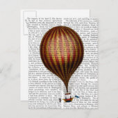 ナッサウ王室のバルーン熱気球 ポストカード (正面/裏面)