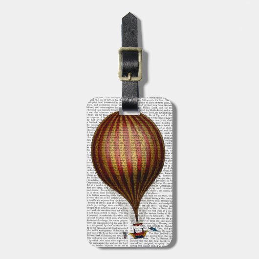 ナッサウ王室のバルーン熱気球 ラゲッジタグ (正面縦)