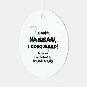 ナッサウ・ヴィヴィムス・カリブ。クルーズソカコールズ メタルオーナメント