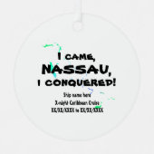 ナッサウ・ヴィヴィムス・カリブ。クルーズソカコールズ メタルオーナメント (正面)