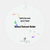 ナッサウ・ヴィヴィムス・カリブ。巡回熱帯スペクトル メタルオーナメント (裏面)