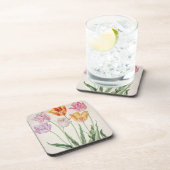 「ナッサウFlorilegium」のからのチューリップ、(w/c papeで コースター (右側)