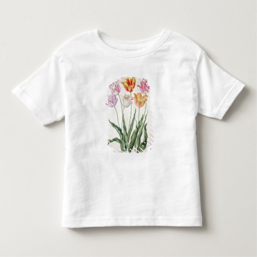 「ナッサウFlorilegium」のからのチューリップ、(w/c papeで トドラーTシャツ (正面)