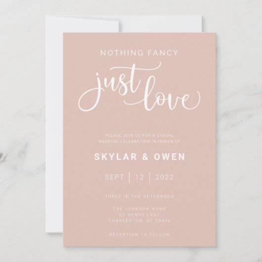 ナッシファンシーングジャストラブ結婚式招待状 招待状 (正面)