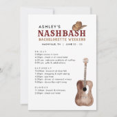 ナッシュバッシュナッシュビルバチェロレッテ週末の日程 招待状 (正面)