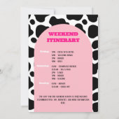 ナッシュバッシュ女性のカーボーイピンクバチェロレッテガールズウィークエンド 招待状 (裏面)