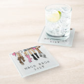 ナッシュバッシュ独身最後の夜ファッションカウボーイブーツ ガラスコースター (アングル)