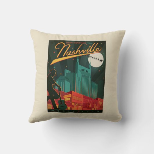 ナッシュビルからのメリークリスマス クッション (裏面)