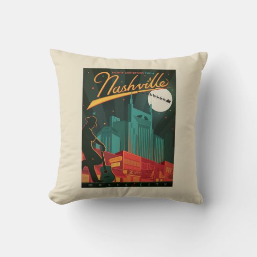 ナッシュビルからのメリークリスマス クッション (正面)