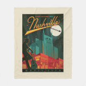 ナッシュビルからのメリークリスマス フリースブランケット (正面)