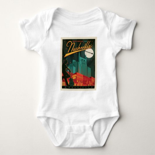 ナッシュビルからのメリークリスマス ベビーボディスーツ (正面)