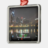 ナッシュビルからの聖降誕祭お目出とう。 メタルオーナメント (左)