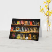 ナッシュビルのカウボーイ・ブーツの挨拶状 カード (黄色い花)