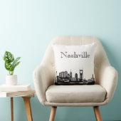ナッシュビルのスカイラインのシルエットの前部X線の背部 クッション (椅子)