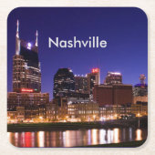 ナッシュビルのスカイライン スクエアペーパーコースター (正面)