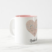 ナッシュビルのハートの地図 ツートーンマグカップ (正面左)