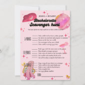 ナッシュビルのバチェロレッテスカベンジャー写真ハントゲーム 招待状 (正面)