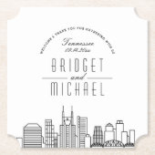 ナッシュビルの愛 |シティスカイラインへようこそ ペーパーコースター (正面)