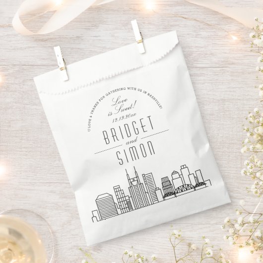 ナッシュビルの愛 |結婚式の引き出物バッグ フェイバーバッグ (クリップ留めされた状態)