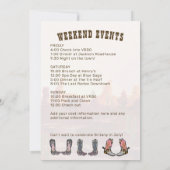 ナッシュビルの最後のロデオ・バチェロレッテ・ウィークエンド・パーティー 招待状 (裏面)