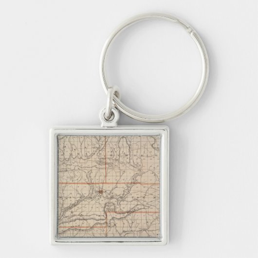 ナッシュビルの計画があるブラウン郡の地図 キーホルダー (正面)