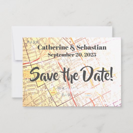 ナッシュビルのTNのヴィンテージの地図 セーブザデート (正面)