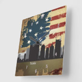 ナッシュビルのTNアメリカ都市都市景観の時計 スクエア壁時計 (傾斜)