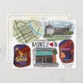 ナッシュビルをかき鳴らしながら 旅のスケッチ ポストカード (正面/裏面)