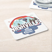 ナッシュビルインデザイン スクエアペーパーコースター (アングル)