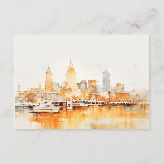 ナッシュビルエレガントシティスカイラインウェディングレセプション エンクロージャーカード (裏面)